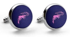 Crawfish Club Tie: Cufflinks - Mid Blue