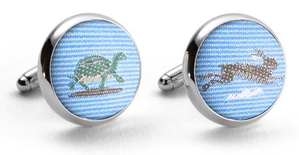 Tortoise & Hare Club Tie: Cufflinks - Blue