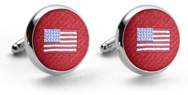 American Flag Club Tie: Cufflinks - Red