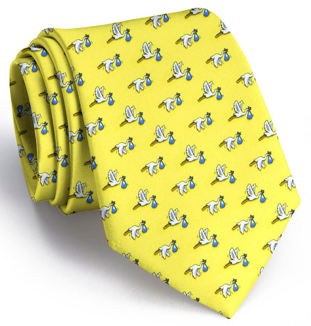 1st Class Delivery Tie: Yellow with Boy - Bird Dog BayBird Dog Bay