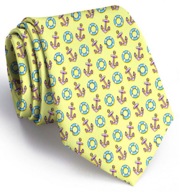 Anchors Aweigh: Tie - Pale Yellow