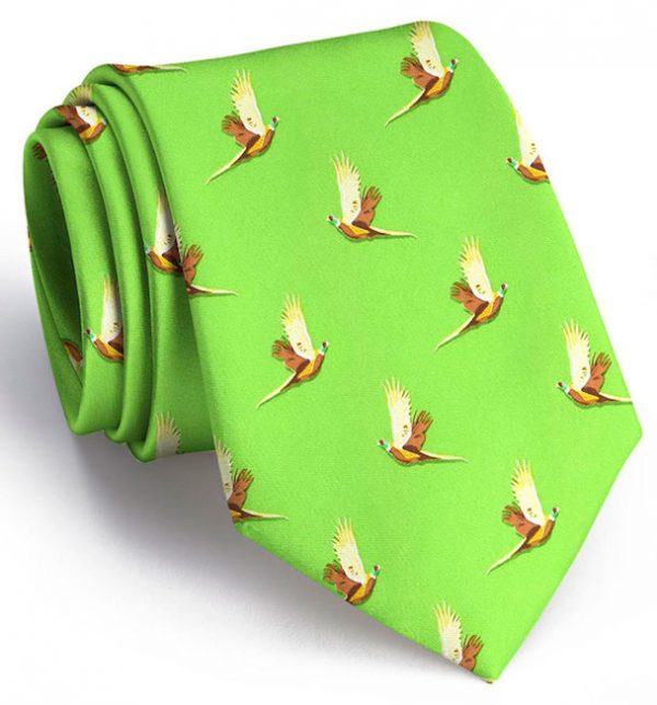 Pheasant Flight: Tie - Lime