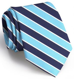 Charles: Tie - Navy/Aqua