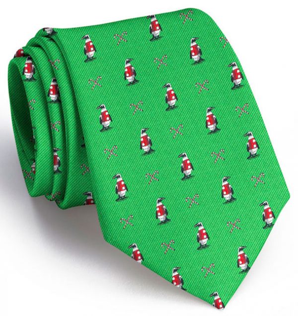 North Pole Parade Club Tie: Extra Long - Green