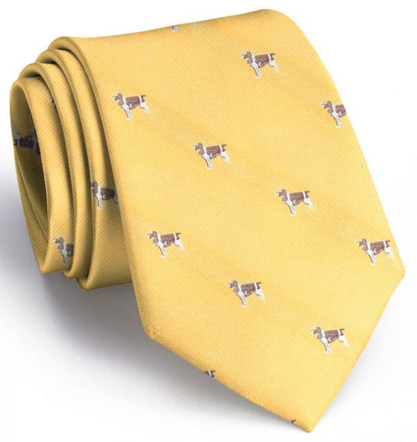 Springer Spaniel Club Tie: Extra Long - Yellow
