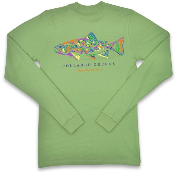 Rainbow Trout: Long Sleeve T-Shirt - Mint
