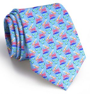 Drunken Crab: Tie - Light Blue