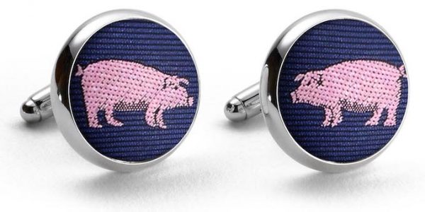 Pigs: Cufflinks - Navy