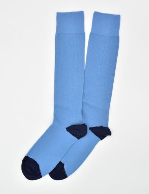 Pedigree Over the Calf Solid: Socks - Blue