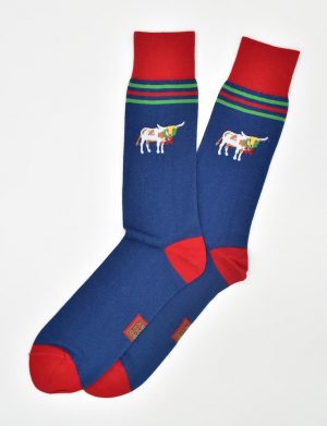 Christmas Cattle: Socks - Navy