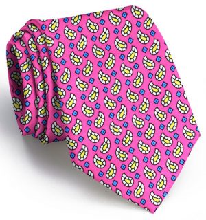 Pablo Paisley: Tie - Fuchsia