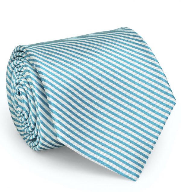 Signature Stripe: Tie - Turquoise
