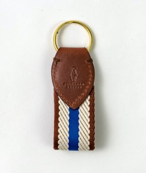 Dockside: Key Chain - Navy/White/Brown