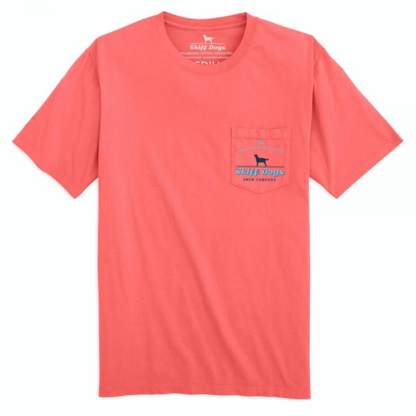 Skiff Dogs: Short Sleeve T-Shirt - Coral