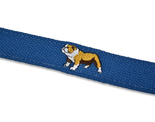 Bulldog Buddies: Embroidered Belt - Royal Blue