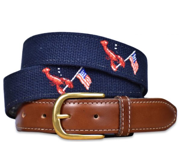 Patriotic Pinchers: Embroidered Belt - Navy