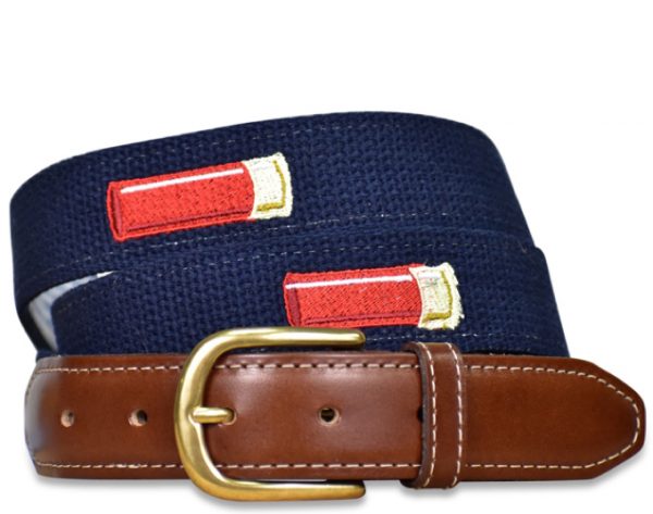 Shell Out: Embroidered Belt - Navy