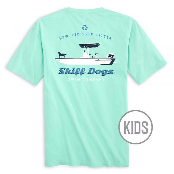 Skiff Dogs: Kid's Short Sleeve T-Shirt - Mint