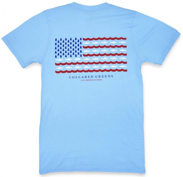 Trout Flag: Short Sleeve T-Shirt - Carolina