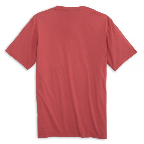 Marlin Mayhem: Front Print Short Sleeve T-Shirt - Port Side Red