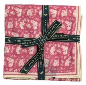 Pink Elephants: Cotton Pocket Square - Pink