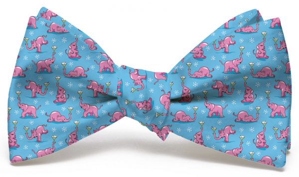 Pink Elephant Party: Bow - Light Blue
