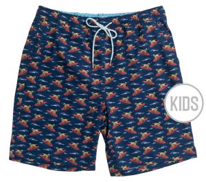 Doggy Paddle: Kid's Swim Trunks - Navy