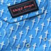 Reef Shark Rally: Kid's Swim Trunks - Light Blue
