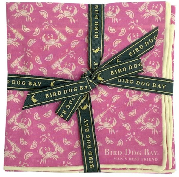 Drunken Crab: Cotton Pocket Square - Fuchsia