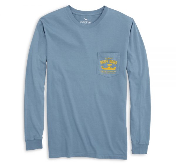 Skiff Dogs Hometown: Long Sleeve T-Shirt - Slate