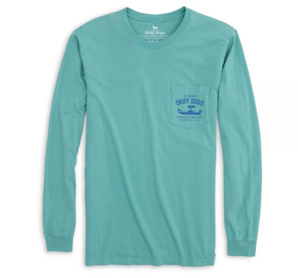 Skiff Dogs Hometown: Long Sleeve T-Shirt - Seafoam