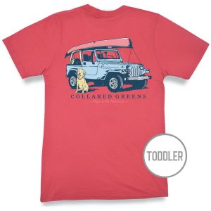 Jeep Dog: Toddler Short Sleeve T-Shirt - Coral