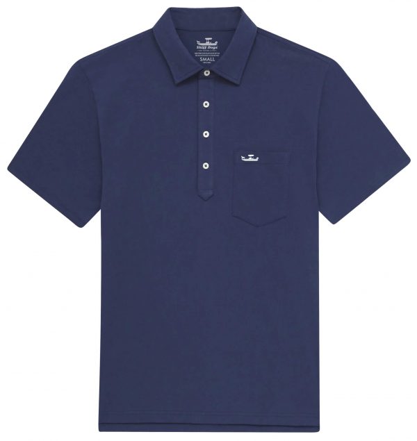 Upcycled Surf Polo: Skiff Dogs - Navy
