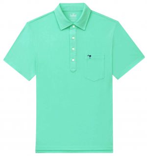 Upcycled Surf Polo: Palmetto Moon - Seaglass