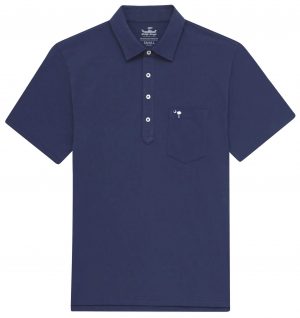 Upcycled Surf Polo: Palmetto Moon - Navy