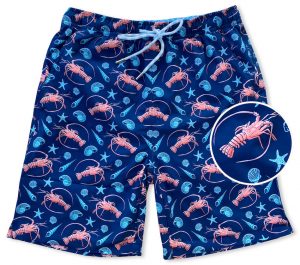 Spiny Lobster Season: Swim Trunks - Deep Blue