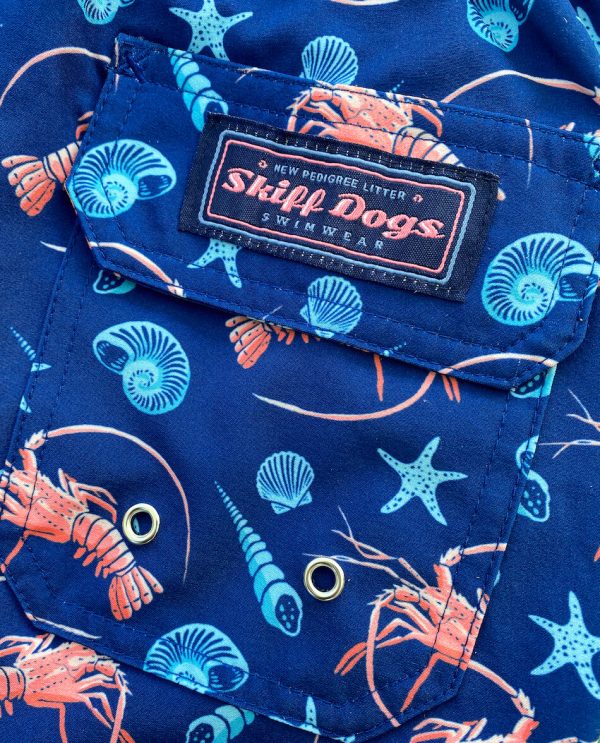 Spiny Lobster Season: Swim Trunks - Deep Blue