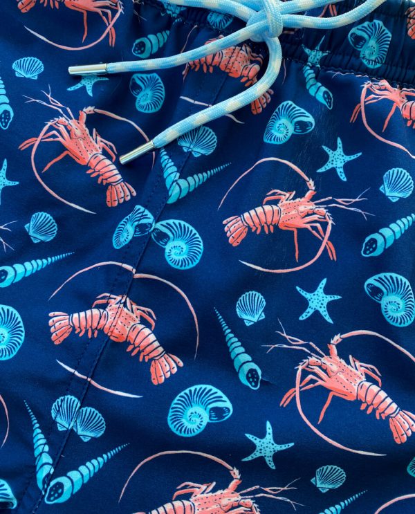 Spiny Lobster Season: Swim Trunks - Deep Blue