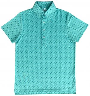 Upcycled Club Polo: Fairway Fliers - Mint