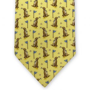 Dogleg on Six: Tie - Yellow/Chocolate