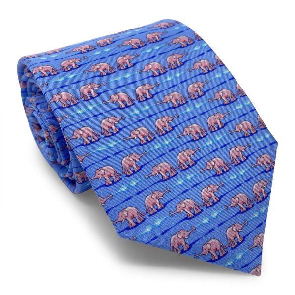 Elephant Bath: Tie - Blue