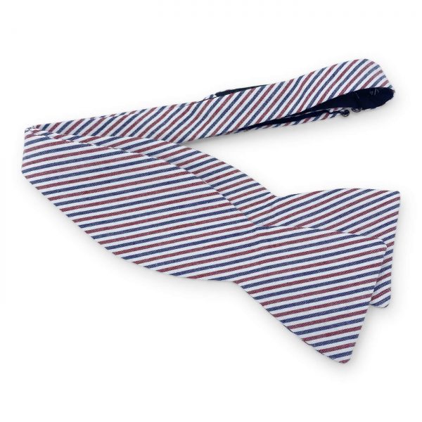 Seersucker: Carolina Cotton Bow - Red, White, and Blue