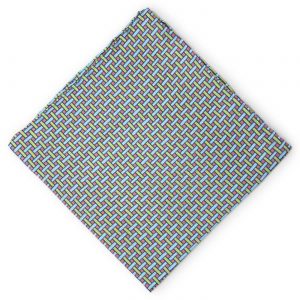 Basketweave: Silk Pocket Square - Pink