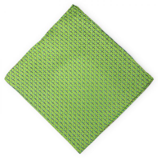 Screw Driver: Silk Pocket Square - Green