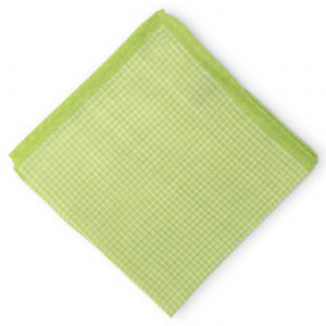 Checks: Silk/Wool Pocket Square - Lime
