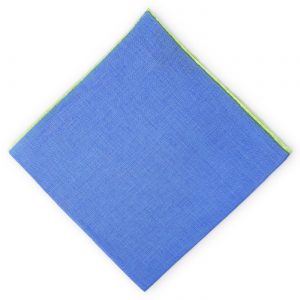 Antigua: Linen Pocket Square - Blue