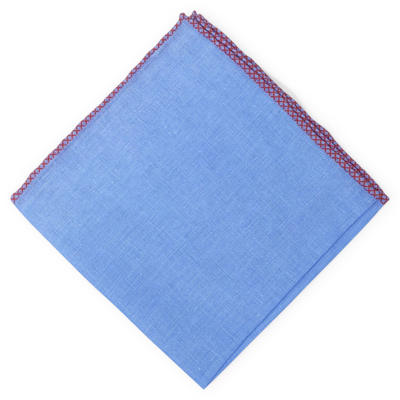 Half Moon: Linen Pocket Square - Blue/Red - Bird Dog BayBird Dog Bay
