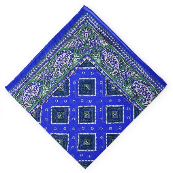 Bandana II: Cotton Pocket Square - Blue