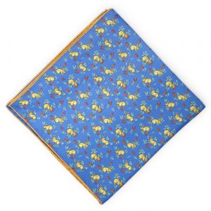 Lapin: Silk Pocket Square - Blue