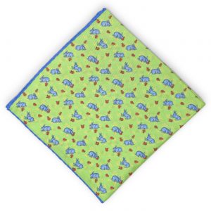 Lapin: Silk Pocket Square - Green